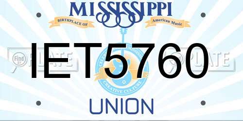 IET5760 Mississippi License Plate