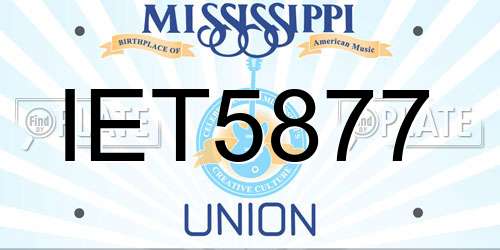 IET5877 Mississippi License Plate