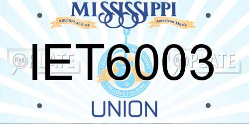 IET6003 Mississippi License Plate