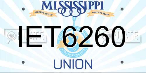 IET6260 Mississippi License Plate