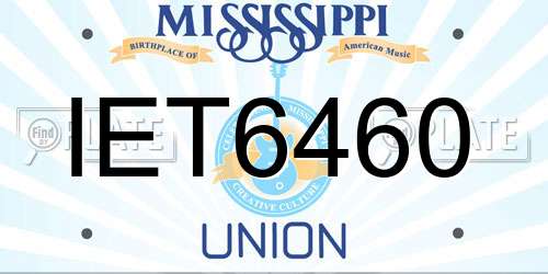 IET6460 Mississippi License Plate