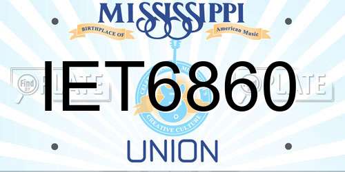 IET6860 Mississippi License Plate