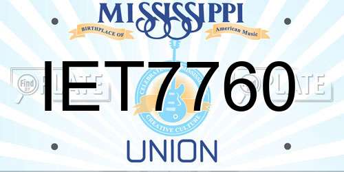 IET7760 Mississippi License Plate