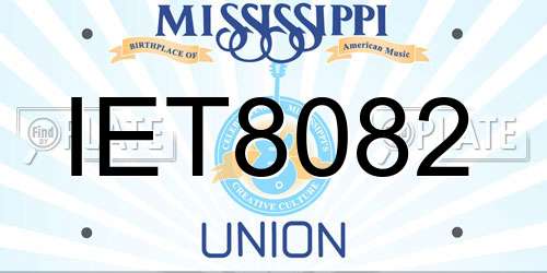 IET8082 Mississippi License Plate