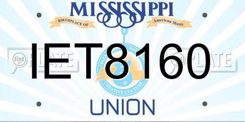 IET8160 Mississippi License Plate