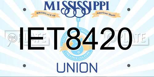 IET8420 Mississippi License Plate