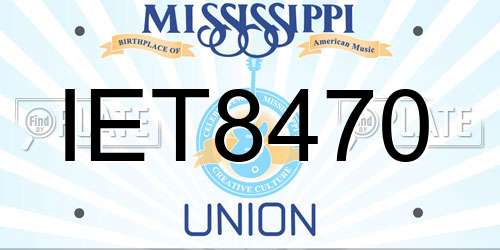 IET8470 Mississippi License Plate