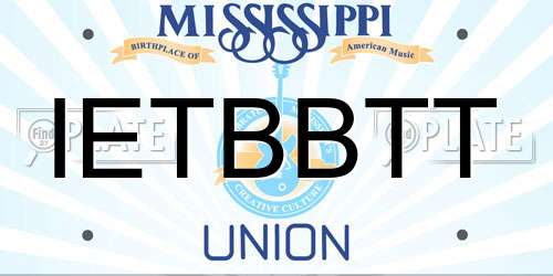 IETBBTT Mississippi License Plate