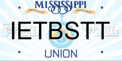 IETBSTT Mississippi License Plate