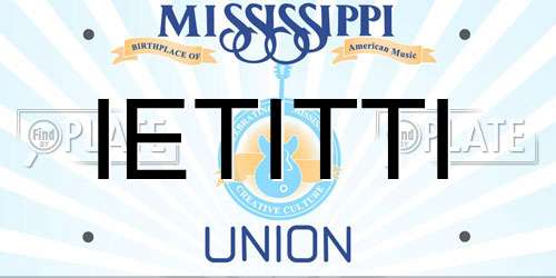 IETITTI Mississippi License Plate