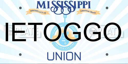 IETOGGO Mississippi License Plate