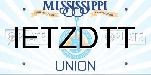 IETZDTT Mississippi License Plate
