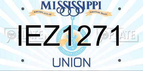 IEZ1271 Mississippi License Plate