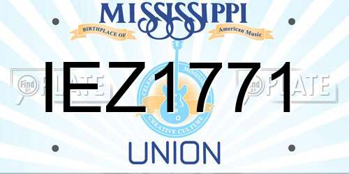 IEZ1771 Mississippi License Plate