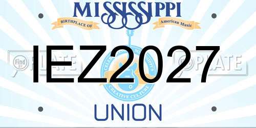 IEZ2027 Mississippi License Plate