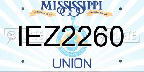 IEZ2260 Mississippi License Plate