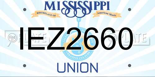 IEZ2660 Mississippi License Plate