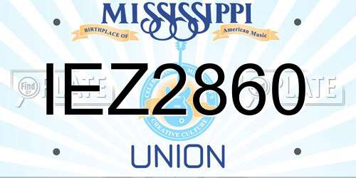 IEZ2860 Mississippi License Plate
