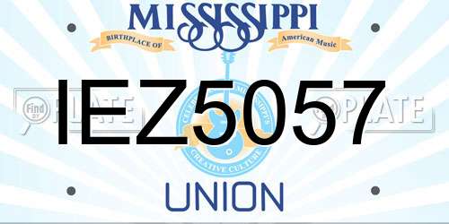 IEZ5057 Mississippi License Plate