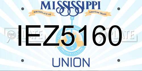 IEZ5160 Mississippi License Plate