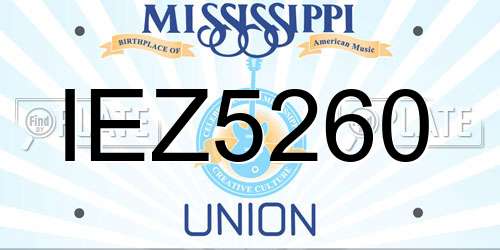 IEZ5260 Mississippi License Plate