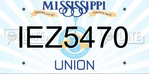 IEZ5470 Mississippi License Plate