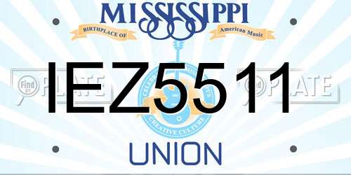 IEZ5511 Mississippi License Plate