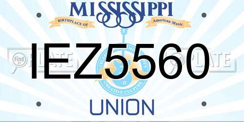 IEZ5560 Mississippi License Plate