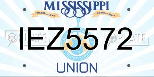 IEZ5572 Mississippi License Plate