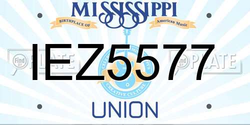 IEZ5577 Mississippi License Plate