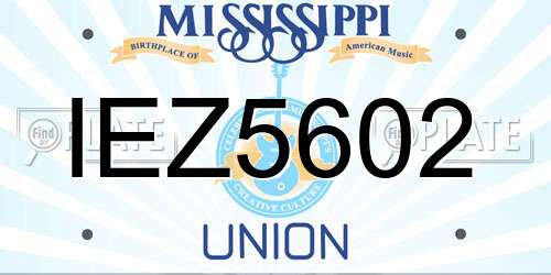 IEZ5602 Mississippi License Plate