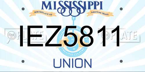 IEZ5811 Mississippi License Plate