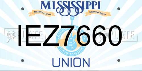 IEZ7660 Mississippi License Plate