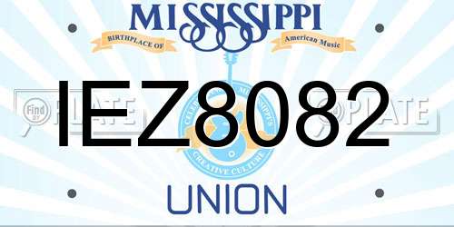 IEZ8082 Mississippi License Plate