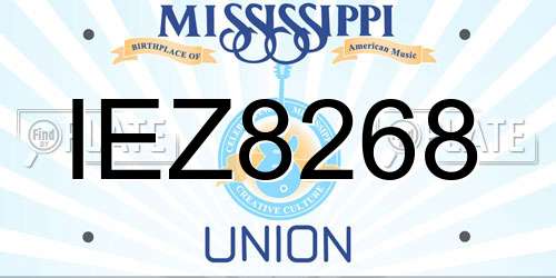 IEZ8268 Mississippi License Plate