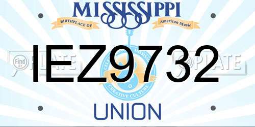 IEZ9732 Mississippi License Plate