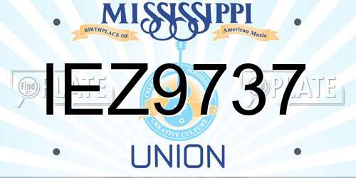 IEZ9737 Mississippi License Plate