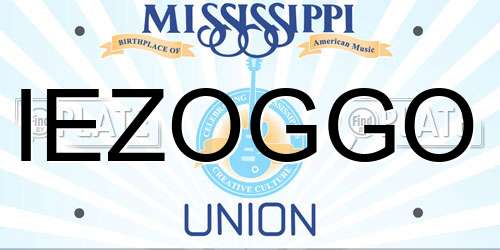 IEZOGGO Mississippi License Plate