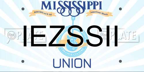 IEZSSII Mississippi License Plate