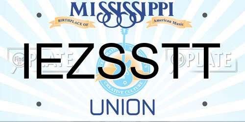 IEZSSTT Mississippi License Plate