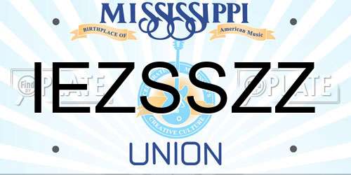 IEZSSZZ Mississippi License Plate