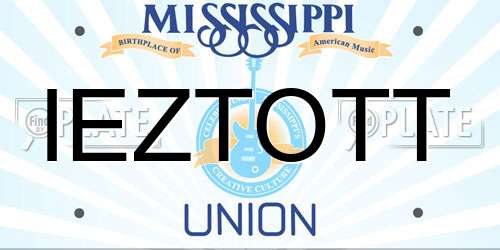 IEZTOTT Mississippi License Plate