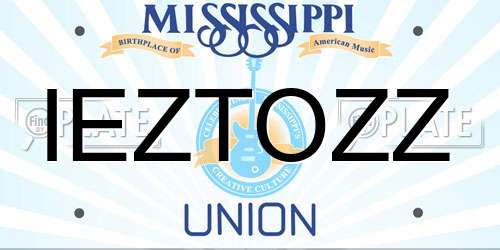 IEZTOZZ Mississippi License Plate