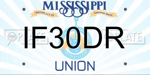 IF30DR Mississippi License Plate