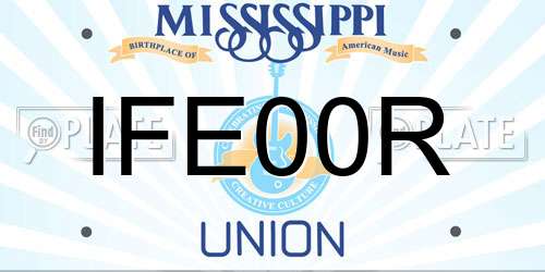 IFE00R Mississippi License Plate