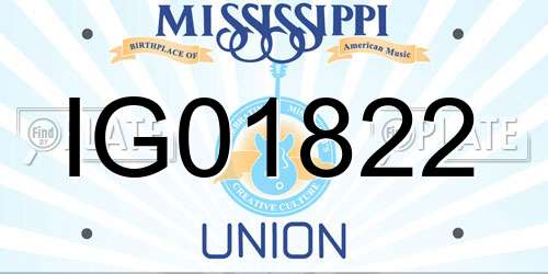 IG01822 Mississippi License Plate