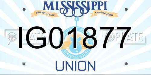 IG01877 Mississippi License Plate