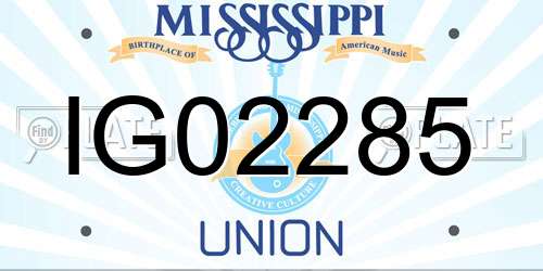IG02285 Mississippi License Plate