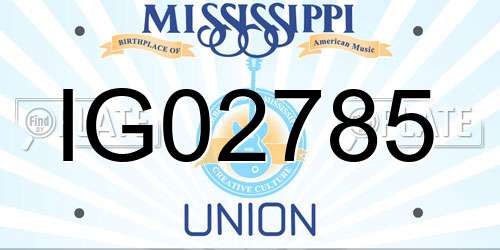 IG02785 Mississippi License Plate