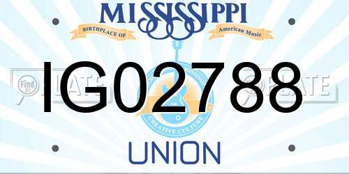 IG02788 Mississippi License Plate